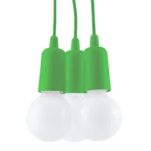 Diego Pendant Light - 3 Light / Green Coloured Lights Fittings Great Lighting UK Ltd