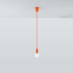 Pendant Lamp Diego 1 Orange Modern Single Pendants Great Lighting UK Ltd