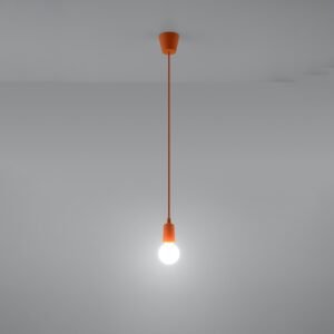 Pendant Lamp Diego 1 Orange Modern Single Pendants Great Lighting UK Ltd