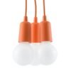 Pendant Lamp Diego 3 Orange Multi Pendants Great Lighting UK Ltd