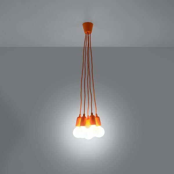 Pendant Lamp Diego 5 Orange - Image 3