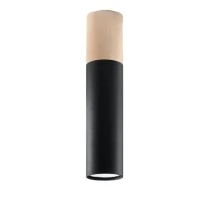 Wooden Ceiling Light Pablo Single Black Modern Single Ceiling Lights Great Lighting UK Ltd