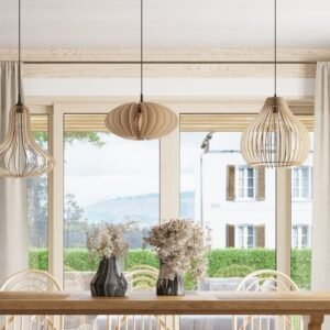 Pendant Lamp Aprilla Wood Kitchen Pendant Lights Great Lighting UK Ltd