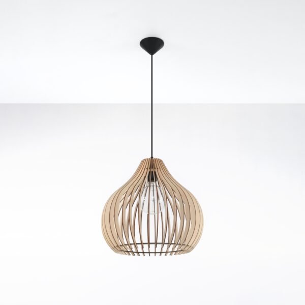 Pendant Lamp Aprilla Wood Modern Pendant Lights Great Lighting UK Ltd