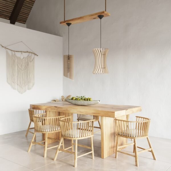 Pendant Lamp Alexia Wood Modern Pendant Lights Great Lighting UK Ltd
