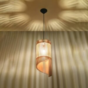 Pendant Lamp Alexia Wood Modern Single Pendants Great Lighting UK Ltd