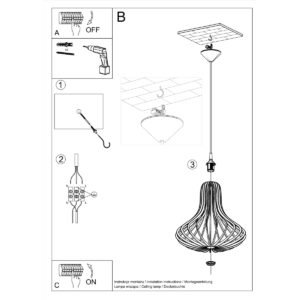 Pendant Lamp Elza Wood Modern Single Pendants Great Lighting UK Ltd