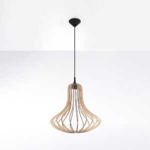 Pendant Lamp Elza Wood Modern Single Pendants Great Lighting UK Ltd