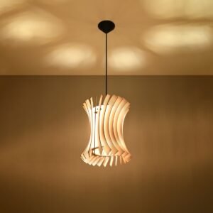 Pendant Lamp Oriana Wood Modern Single Pendants Great Lighting UK Ltd