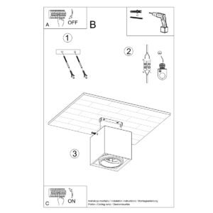 Ceiling Lamp Valde Concrete Single Ceiling Lights Great Lighting UK Ltd