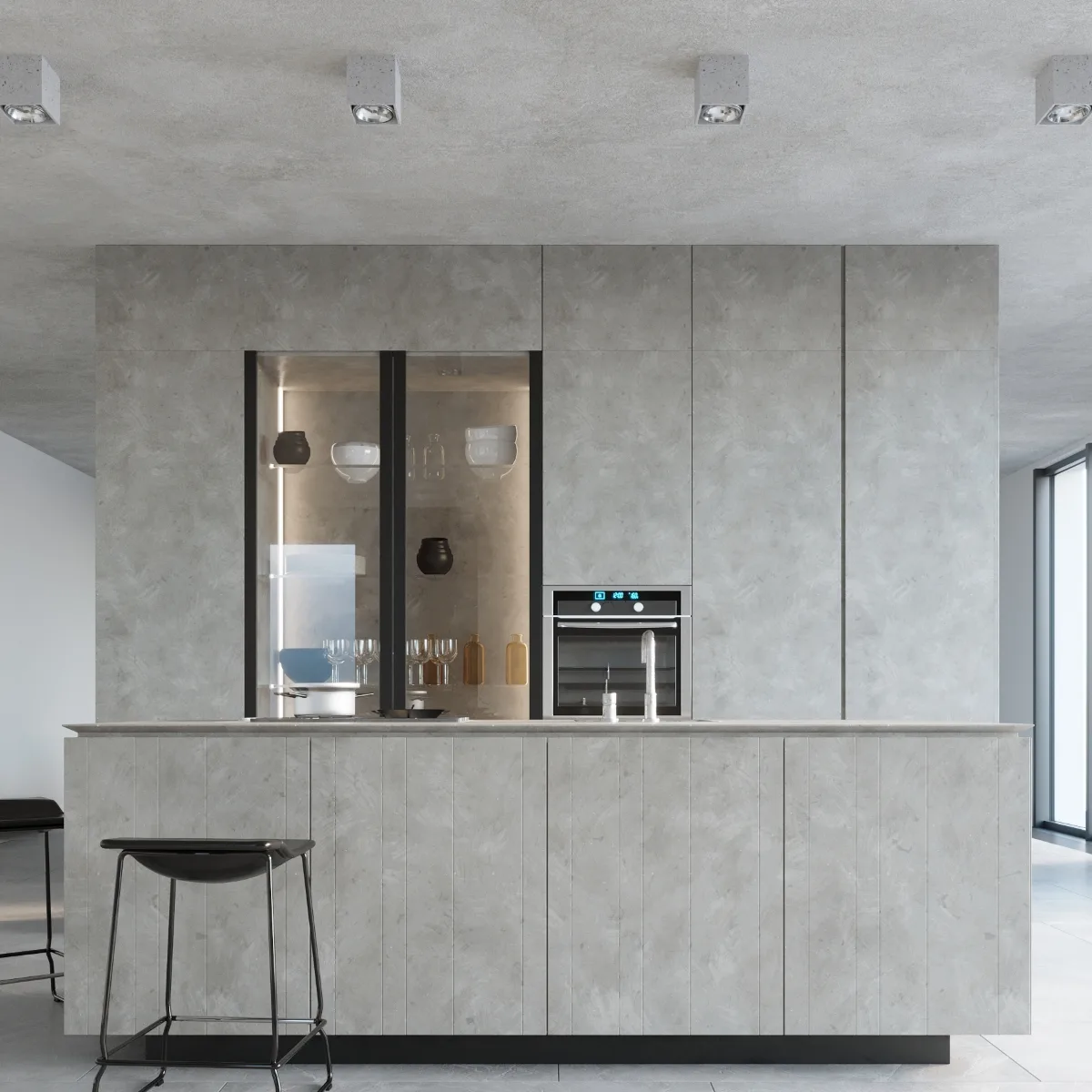 Concrete Ceiling Light Valde Concrete Ceiling Lights Great Lighting UK Ltd
