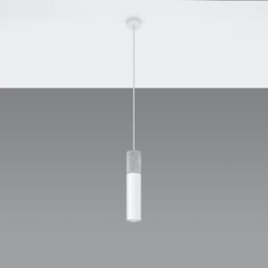 Pendant Lamp Borgio 1 White Modern Single Pendants Great Lighting UK Ltd