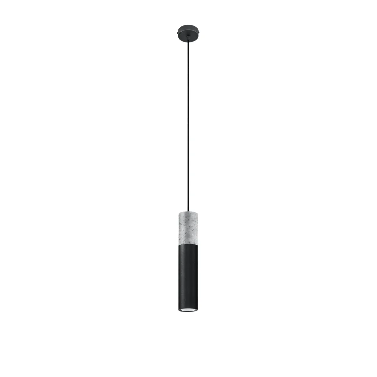 Concrete Pendant Light Borgio Single Black Concrete Lighting Great Lighting UK Ltd