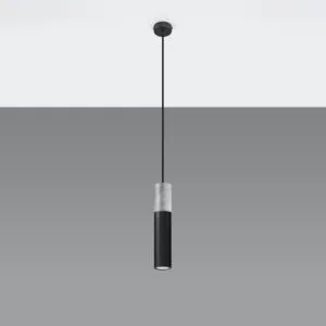 Concrete Pendant Light Borgio Single Black Concrete Lighting Great Lighting UK Ltd