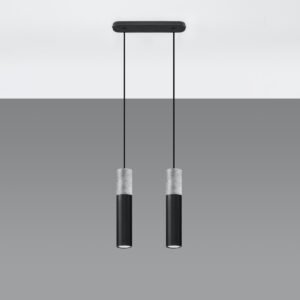 Pendant Lamp Borgio 2 Black Multi Pendants Great Lighting UK Ltd