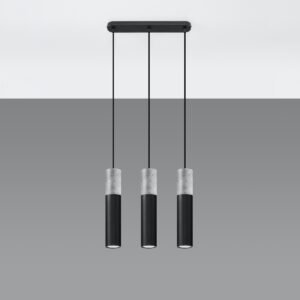 Pendant Lamp Borgio 3l Black Multi Pendants Great Lighting UK Ltd