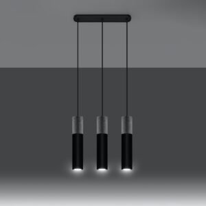 Pendant Lamp Borgio 3l Black Multi Pendants Great Lighting UK Ltd