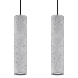 Concrete Pendant Light Luvo Twin Industrial Pendant Lights Great Lighting UK Ltd