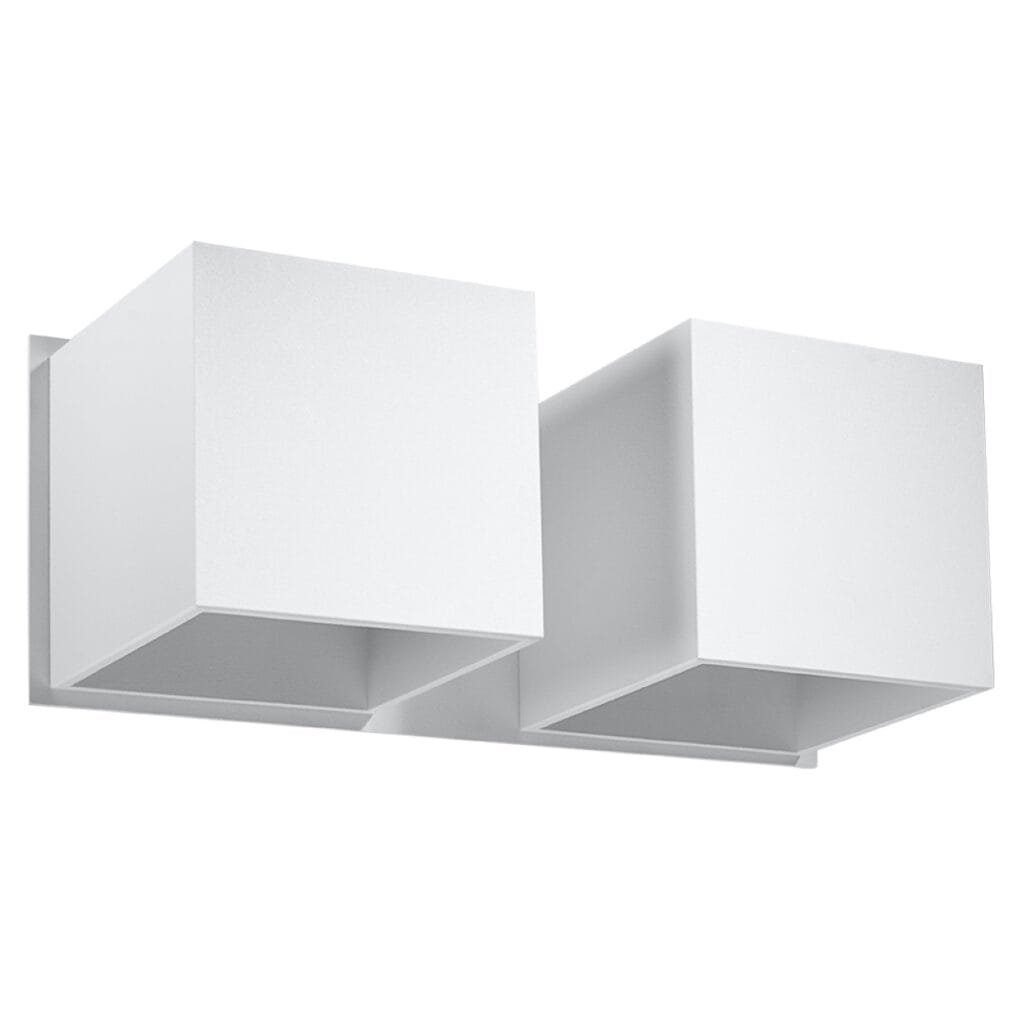 Quad Twin Wall Light - White Box Wall Lights Great Lighting UK Ltd