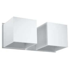Quad Twin Wall Light - White Box Wall Lights Great Lighting UK Ltd