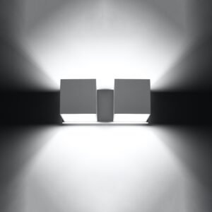 Wall Lamp Quad 2 White Box Wall Lights Great Lighting UK Ltd