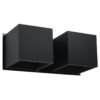 Wall Lamp Quad 2 Black Box Wall Lights Great Lighting UK Ltd