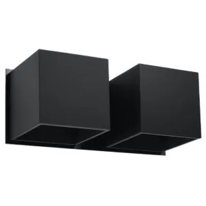 Quad Twin Wall Light - Black Box Wall Lights Great Lighting UK Ltd