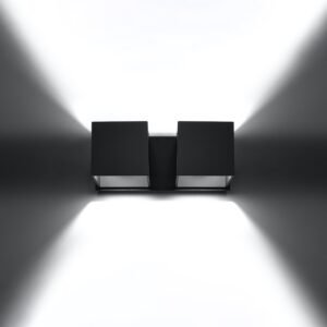 Wall Lamp Quad 2 Black Box Wall Lights Great Lighting UK Ltd