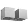 Wall Lamp Quad 2 Grey Box Wall Lights Great Lighting UK Ltd