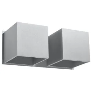 Quad Twin Wall Light - Grey Box Wall Lights Great Lighting UK Ltd