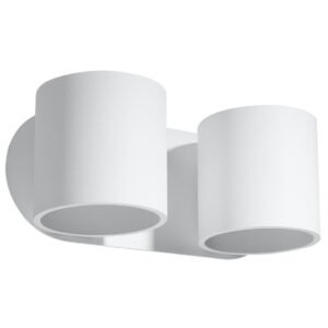 Wall Lamp Orbis 2 White Double Wall Lights Great Lighting UK Ltd