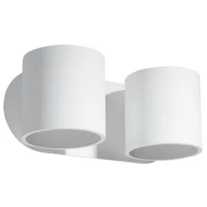 Orbis Twin Wall Light - White Double Wall Lights Great Lighting UK Ltd