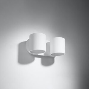 Wall Lamp Orbis 2 White Double Wall Lights Great Lighting UK Ltd