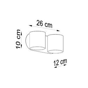 Wall Lamp Orbis 2 Black Double Wall Lights Great Lighting UK Ltd