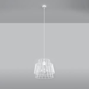 Pendant Lamp Gate White Modern Single Pendants Great Lighting UK Ltd