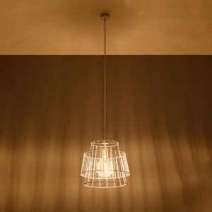 Pendant Lamp Gate White Modern Single Pendants Great Lighting UK Ltd