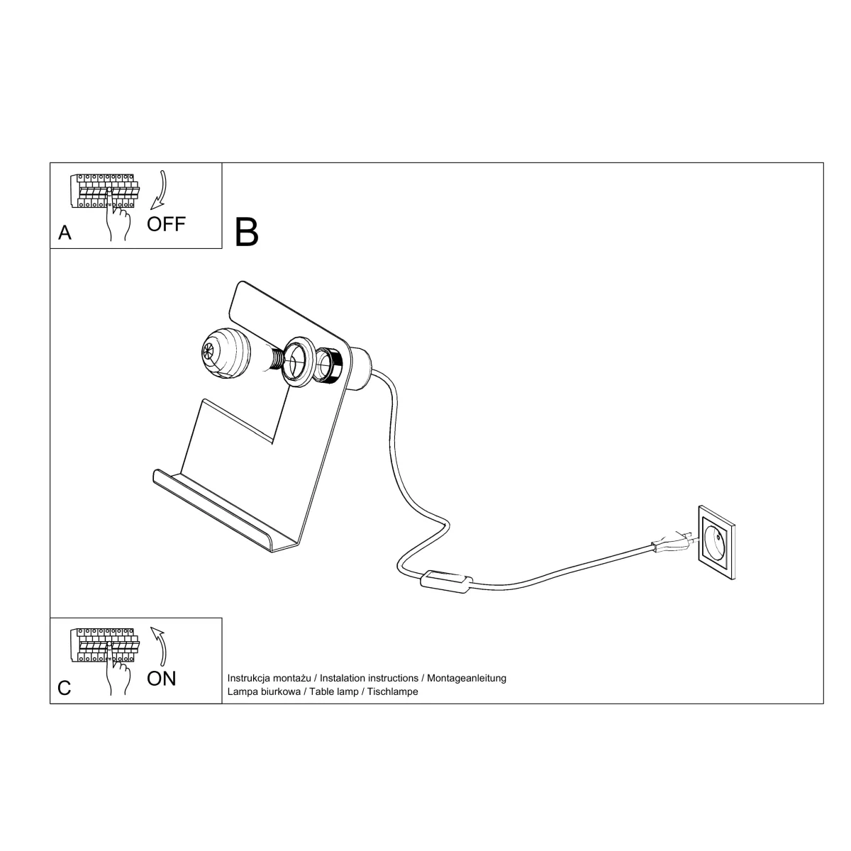 Incline Desk Lamp - White Industrial Table Lamps Great Lighting UK Ltd