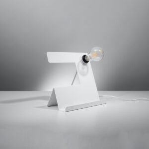Table Lamp Incline White Modern Table Lamps Great Lighting UK Ltd