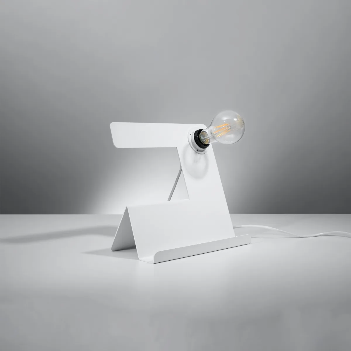 Incline Desk Lamp - White Industrial Table Lamps Great Lighting UK Ltd