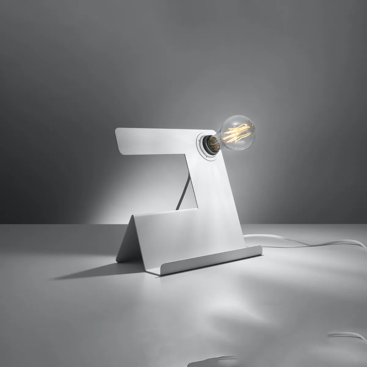 Incline Desk Lamp - White Industrial Table Lamps Great Lighting UK Ltd