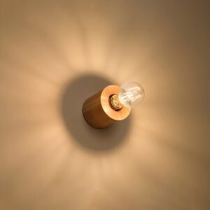 Wall Lamp Salgado Natural Wood Single Wall Lights Great Lighting UK Ltd