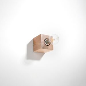 Wall Lamp Ariz Natural Wood Single Wall Lights Great Lighting UK Ltd