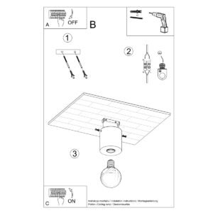 Ceiling Lamp Salgado Concrete Single Ceiling Lights Great Lighting UK Ltd
