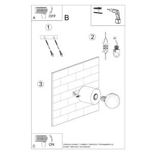 Wall Lamp Salgado Concrete Single Wall Lights Great Lighting UK Ltd