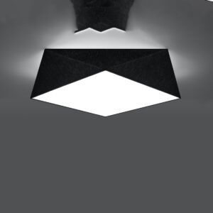 Ceiling Lamp Hexa 45 Black Large Ceiling Lights Great Lighting UK Ltd