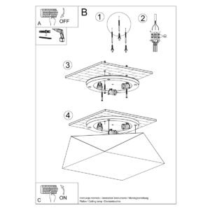 Ceiling Lamp Hexa 45 Silver Large Ceiling Lights Great Lighting UK Ltd