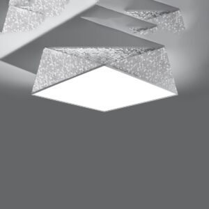 Ceiling Lamp Hexa 45 Silver Large Ceiling Lights Great Lighting UK Ltd