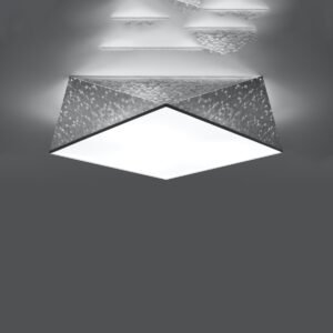 Ceiling Lamp Hexa 45 Silver Large Ceiling Lights Great Lighting UK Ltd
