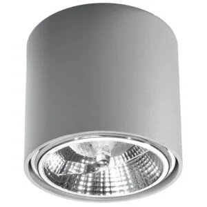 Tiube Ceiling Spotlight - Grey Modern Single Ceiling Lights Great Lighting UK Ltd