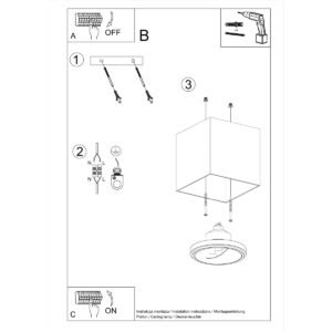 Ceiling Lamp Blake Grey Single Ceiling Lights Great Lighting UK Ltd
